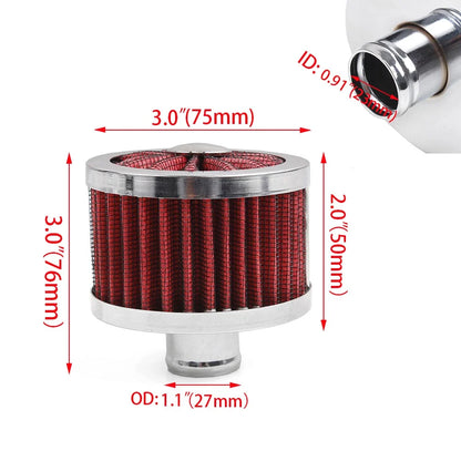 Baffle Breather Vent Filters for Valve Cover - 2 Pack