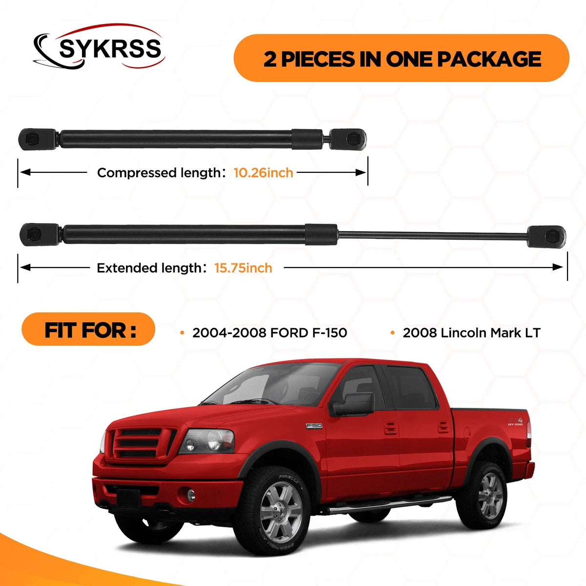 2x Hood Lift Supports Struts for Ford F-150 Lincoln Mark LT (2004–2008)