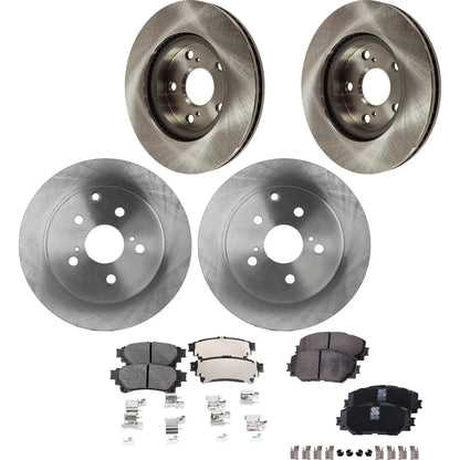 Rotors and Brake Pads Kit for Toyota Prius V (2016-2017)