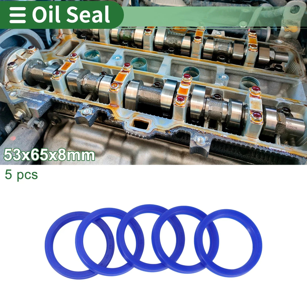 Set of 5 Oil Seal Rotary Shaft Seal 53x65x8mm for Various Models