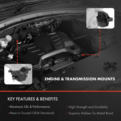 Engine and Transmission Mounts - 2 Pack for Nissan Frontier 2005-2019