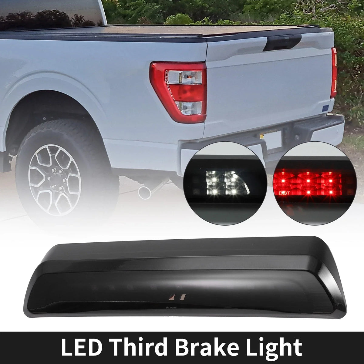 LED Third Brake Light Smoked Lens for Toyota Tundra (2007–2018)