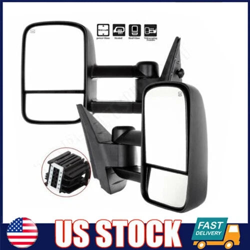 Power Heated Towing Mirrors for Chevy GMC 2500 3500HD (2007–2014) Pair