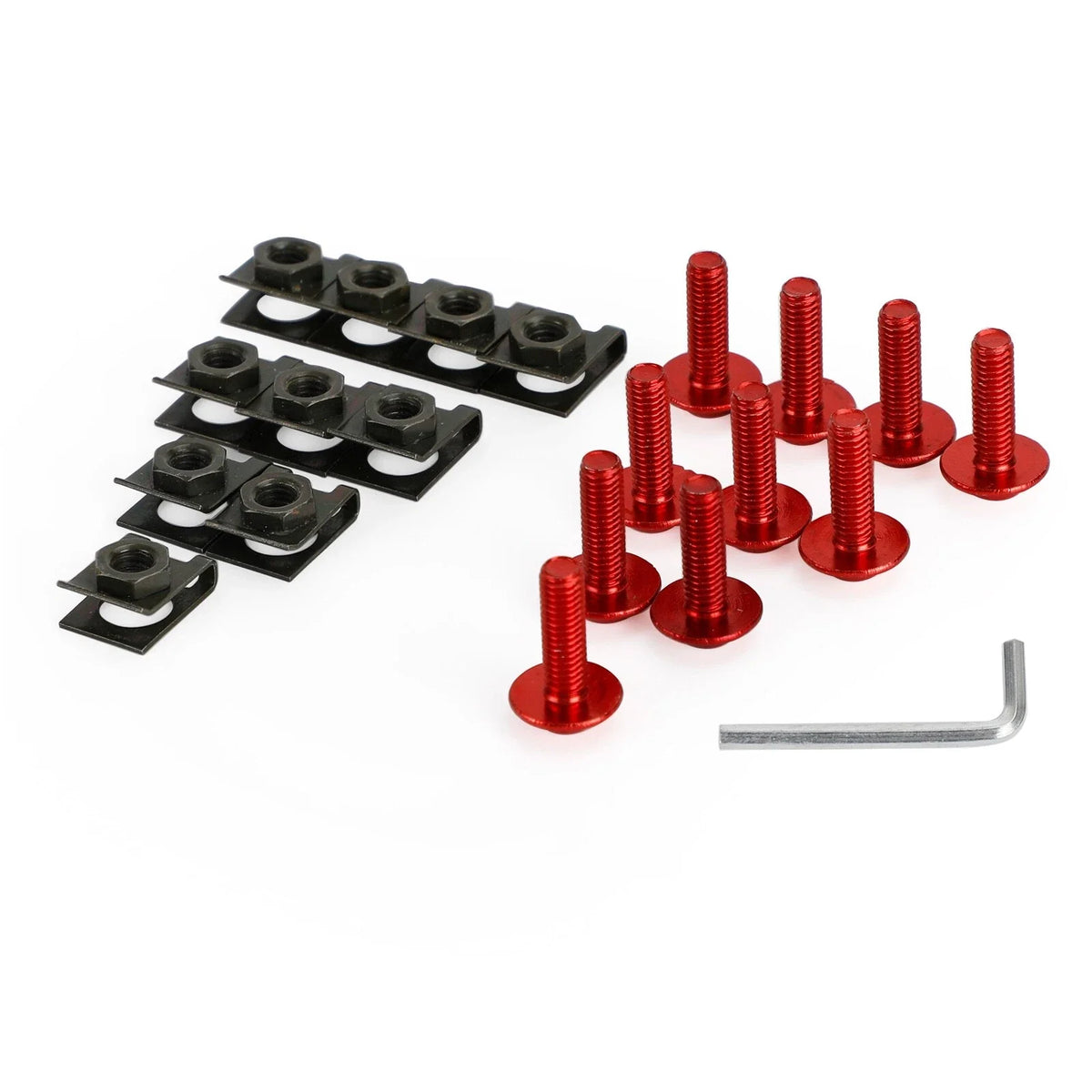 10X Aluminum Fairing Screen M6x20mm Screw Bolts Clips for Motorcycle