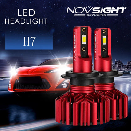 5000LM H7 LED Headlight Bulbs Kit - Bright White 6500K for NOVSIGHT