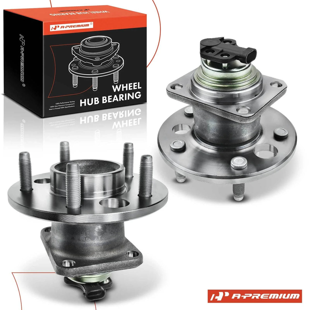 2X Rear Wheel Hub & Bearing Assembly with ABS Sensor for Buick Cadillac