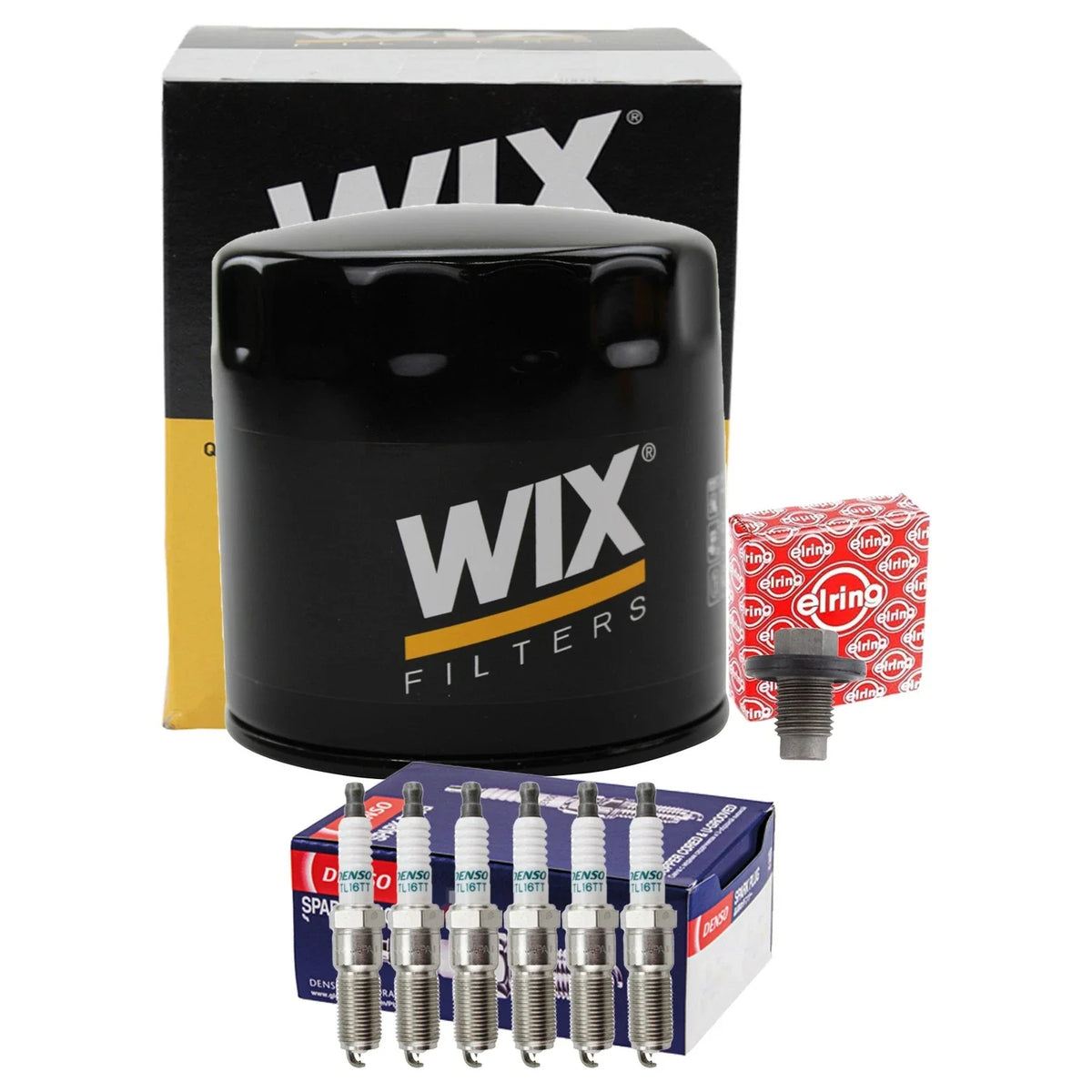 Wix Engine Oil Filter & Denso Iridium Plugs for 2007-2010 Sebring Charger