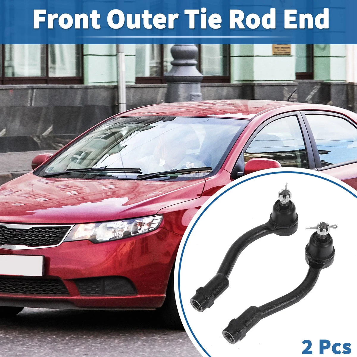 2X Front Outer Tie Rod Ends for Kia Soul (2010–2013) No. 568202K050