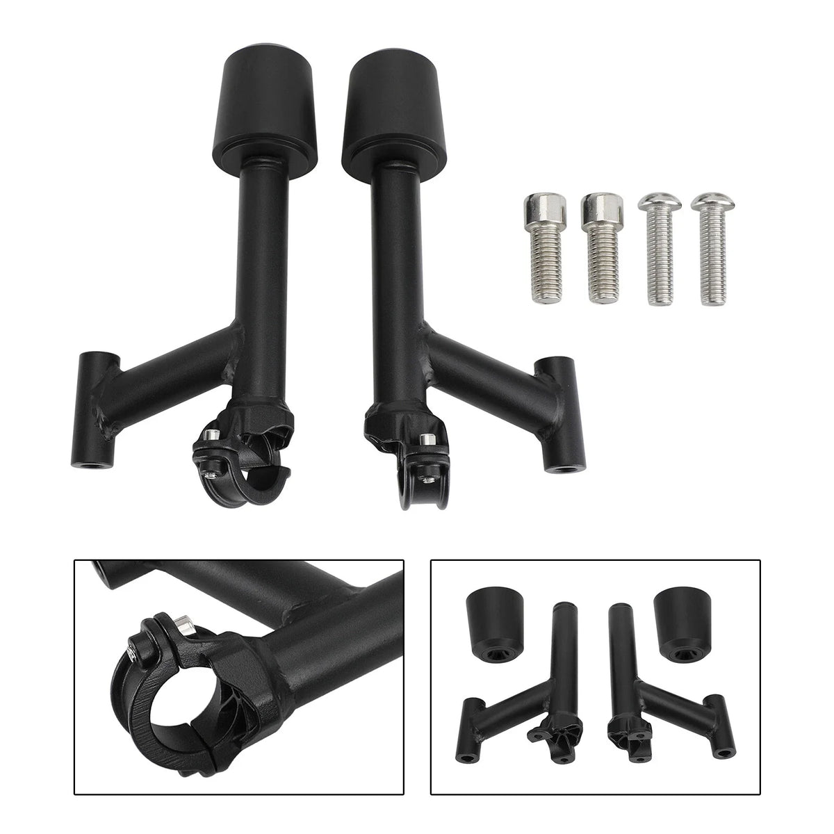 Crash Sliders - Black T5 Aluminum Protectors for RC390 (2022-2024)
