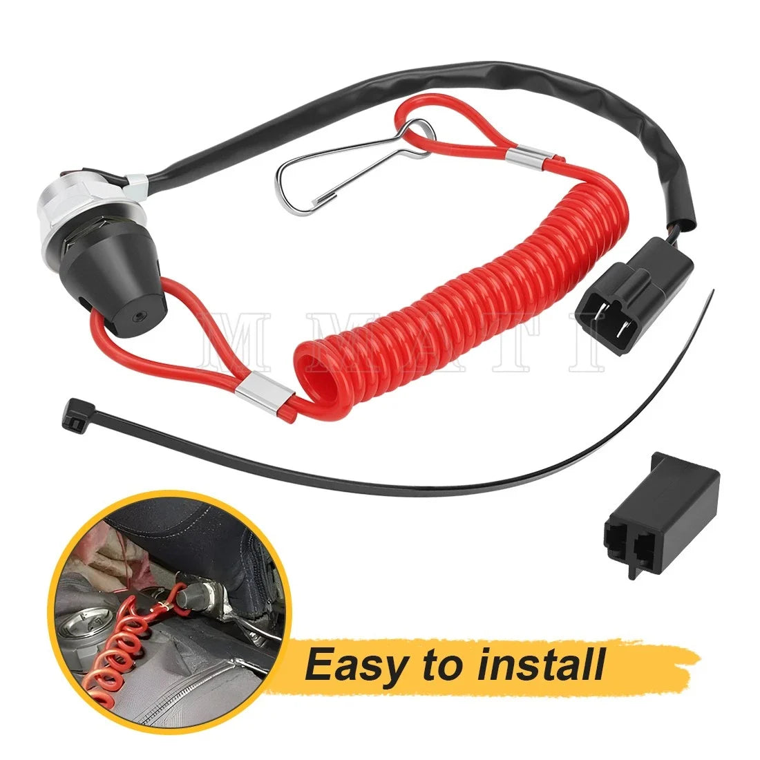 Coiled Tether Switch Kit for Polaris 800 Titan Adventure (2019-2023)