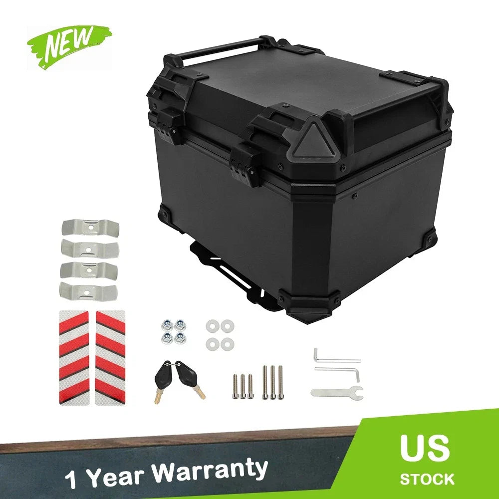 45L Waterproof Black Trunk Tail Box for Motorcycle