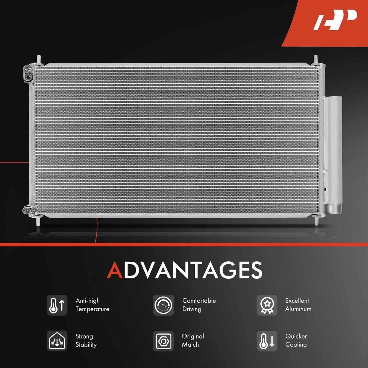 A/C Condenser for Honda Civic (2012-2015) with Receiver Drier