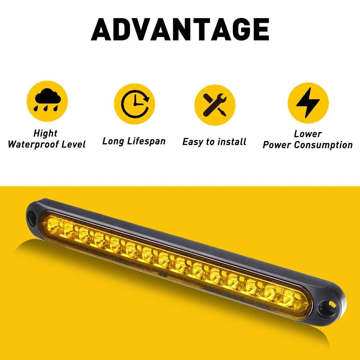 2X LED Flowing Turn Signal Brake Light for Truck