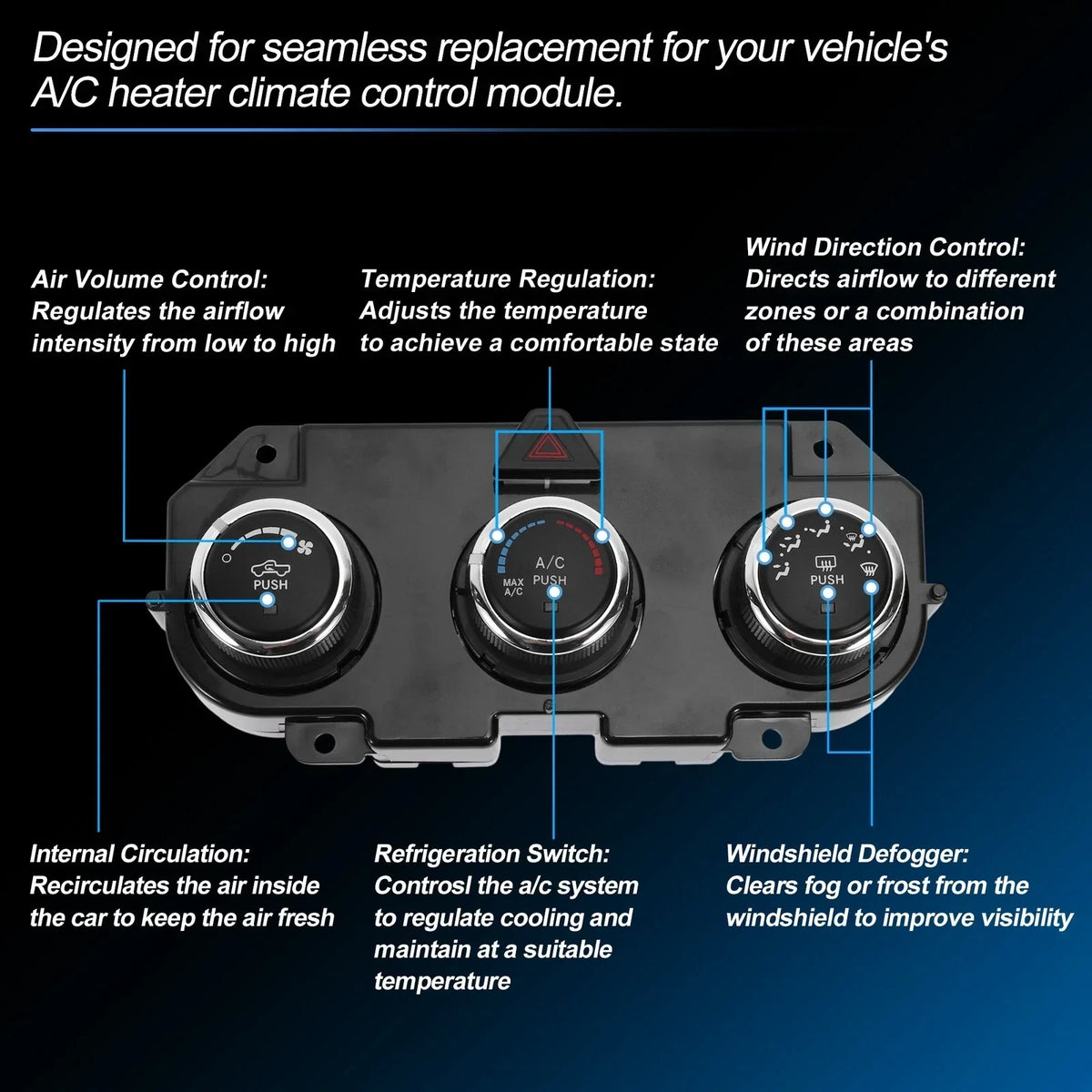 A/C Heater Control Switch Module for Dodge Ram 2013-2018