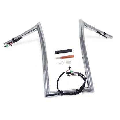 Prewired 16" 25mm Ape Hanger Handlebar for Harley Road King (2014-2015)