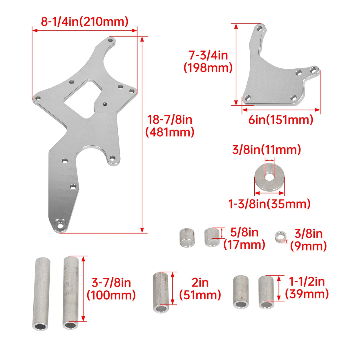 Serpentine Bracket for LS Engine Power Steering Pump Swap Conversion