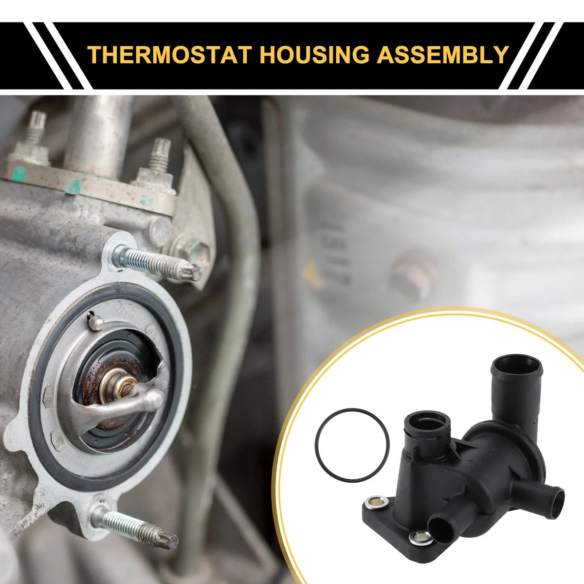 Engine Coolant Thermostat Housing Assembly for Kia Picanto (2004–2010)