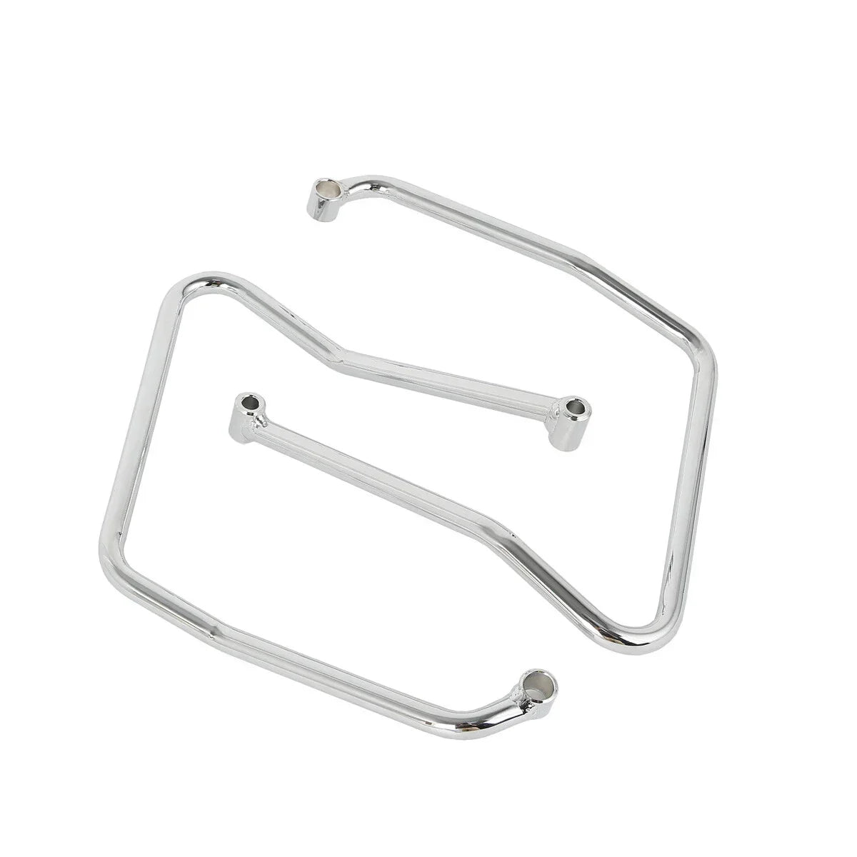 Chrome Saddlebag Support Brackets for XL 883 1200 Harley Sportster (04-16)