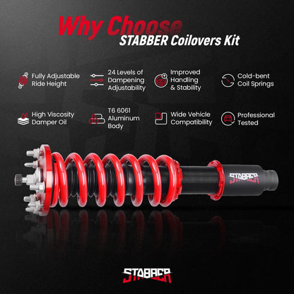 Lowering Coilovers Suspension Kit 24 Step for Honda Accord 08-12