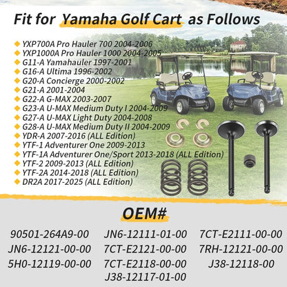 Intake & Exhaust Valve Set for Yamaha G11-G28 YDRA YTF1 YTF2 (Gas Golf Cart)