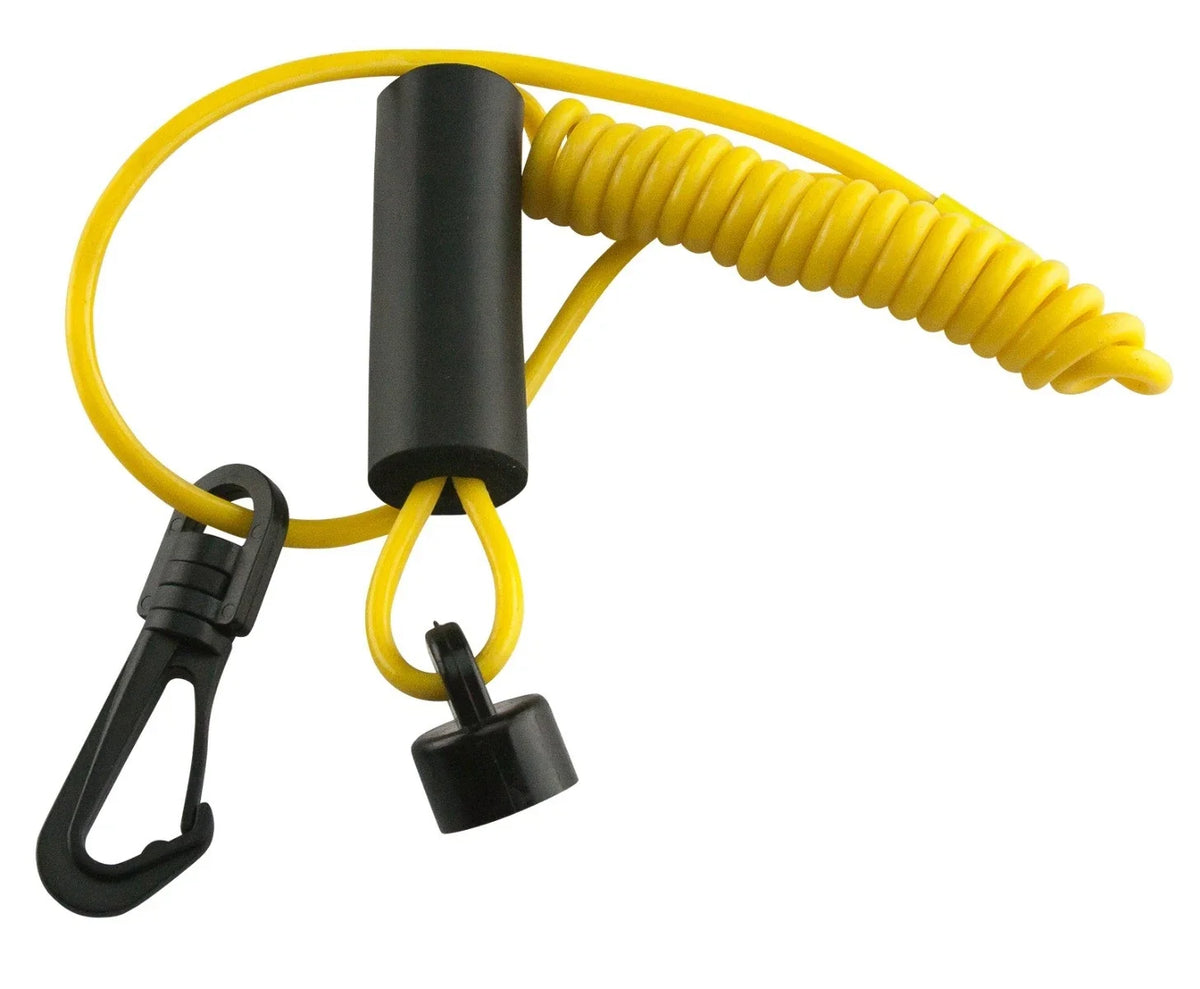 Clip-on Non DESS Lanyard Safety Tether Key for SeaDoo (High-Vis Yellow)