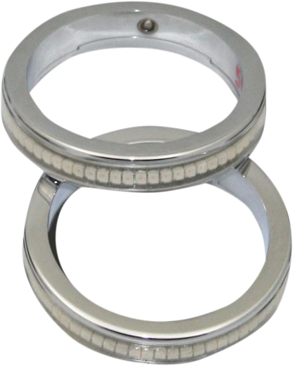 Wrap-Arounds LED Lights for Custom Dynamics (56 mm, Chrome, Clear/Amber)