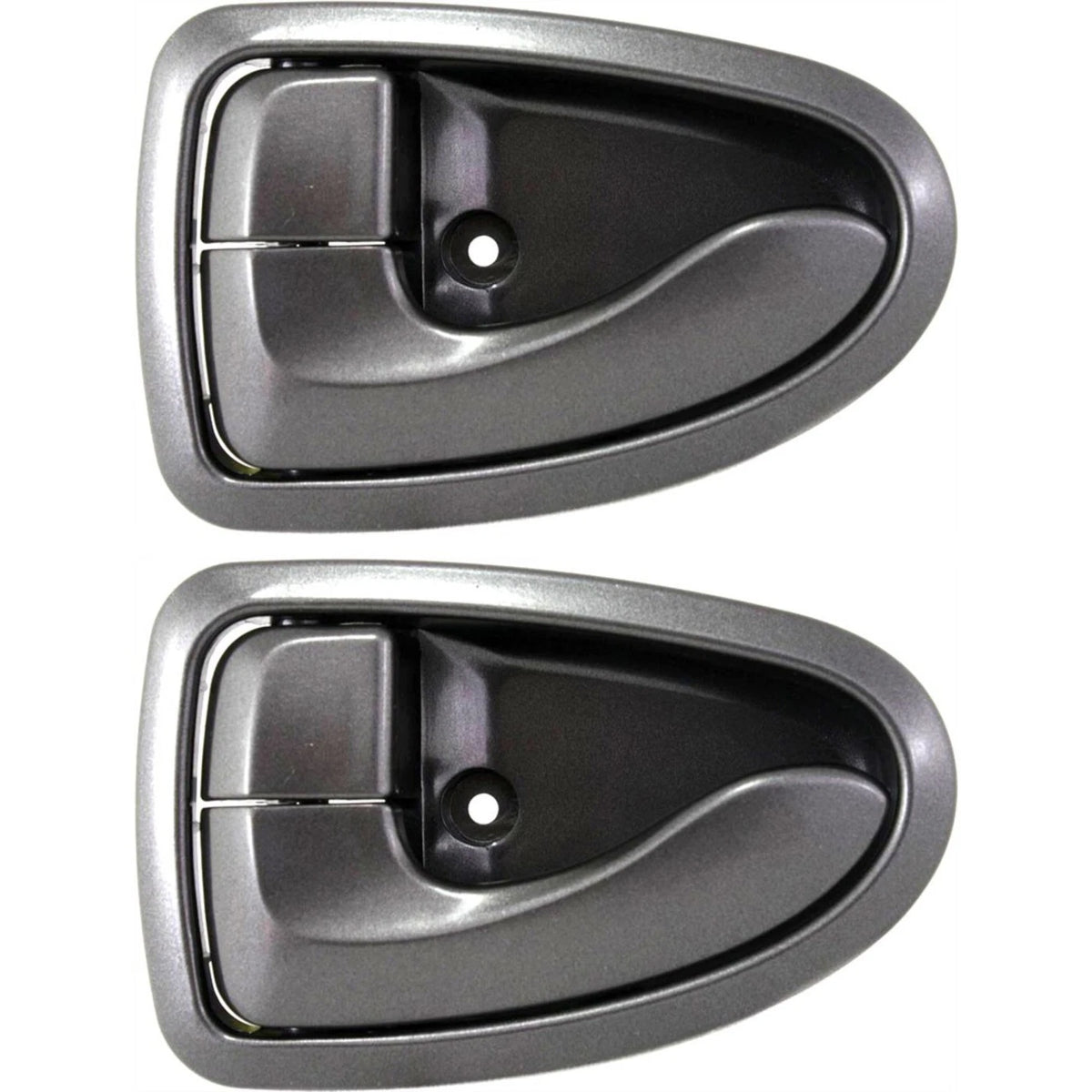 Set of 2 Interior Door Handles for Hyundai Accent (2003–2006) Gray Plastic