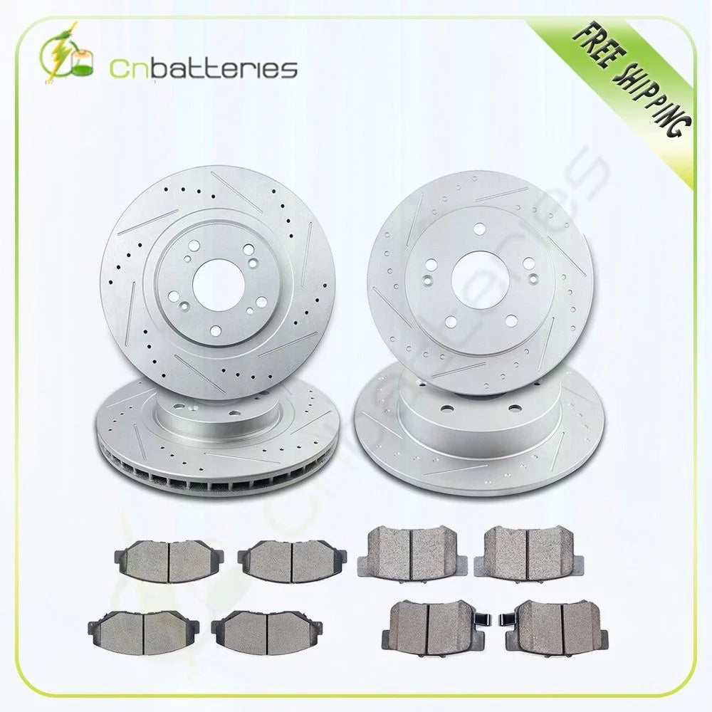 Brake Rotors and Pads Kit for Honda Civic 2012-2013 Ceramic Front & Rear