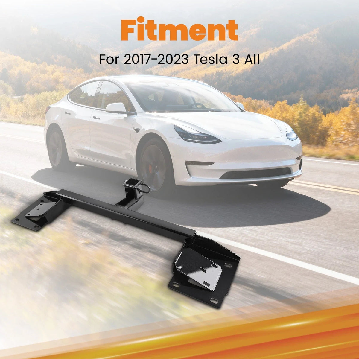 Trailer Hitch Mount 2" Class 2 for Tesla Model 3 (2017–2023)