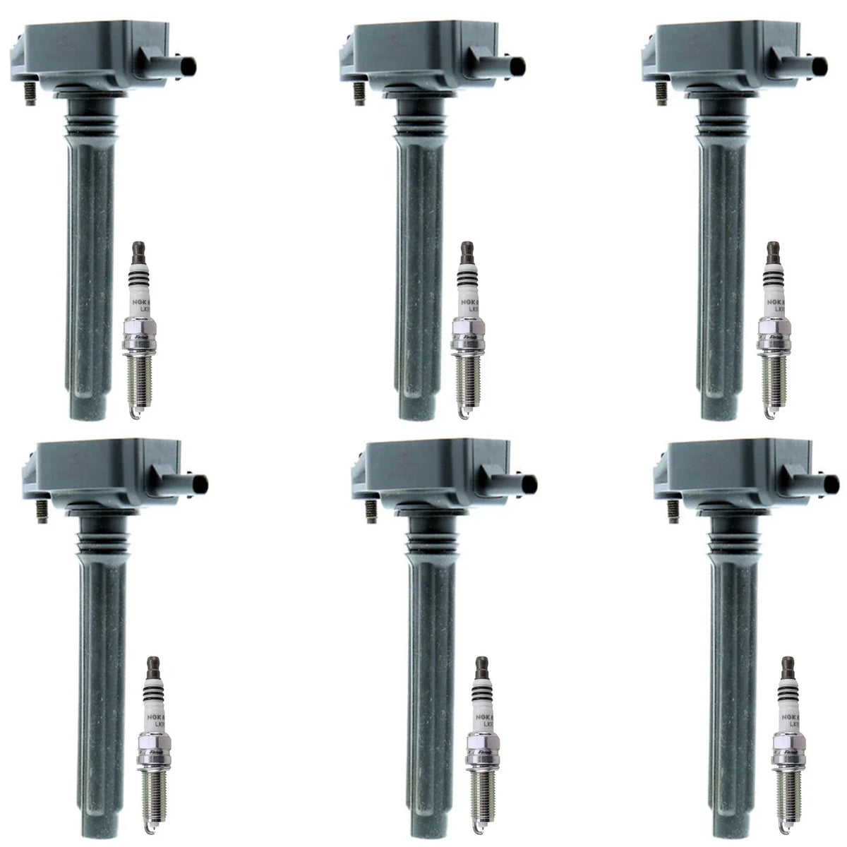 Set of 6 Ignition Coils & NGK Spark Plugs for Ram 1500 Wrangler V6