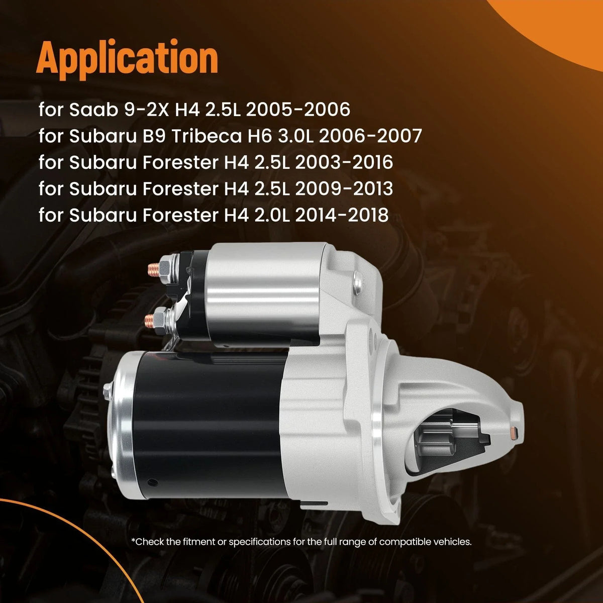 Starter Assembly for Saab 9-2X, Subaru Forester, Impreza (2003–2018)