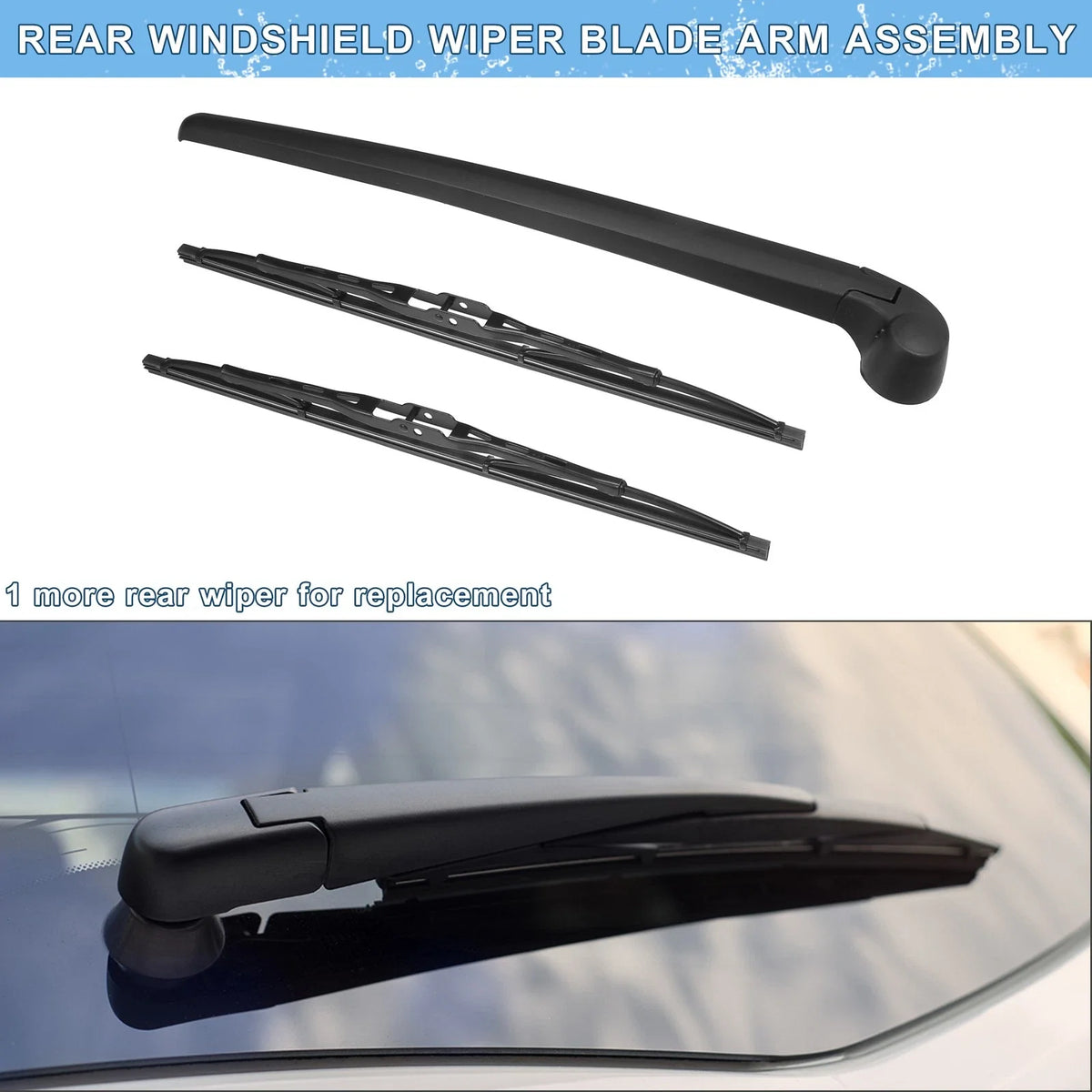 Set of 2 Rear Windshield Wiper Blade Arms for Audi Q7 (2007–2015)