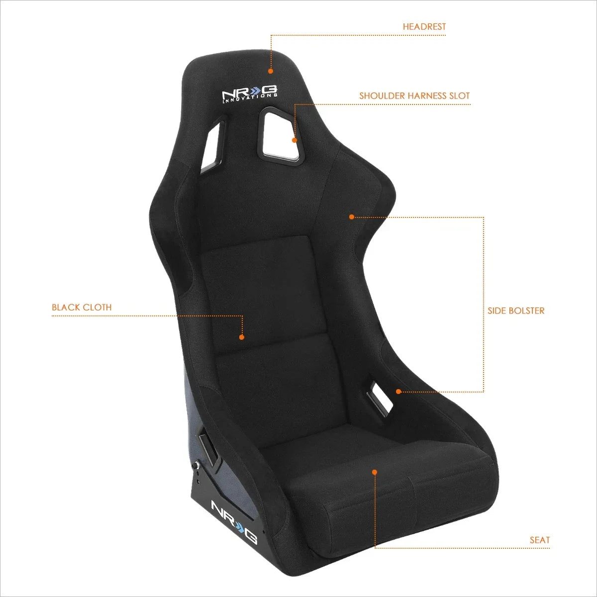 Universal Fit Bucket Racing Seat - NRG RSC-302CF-BL, Carbon Fiber, Blue