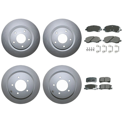Disc Brake Rotors & Ceramic Pads Set for Chrysler Dodge Jeep Front & Rear