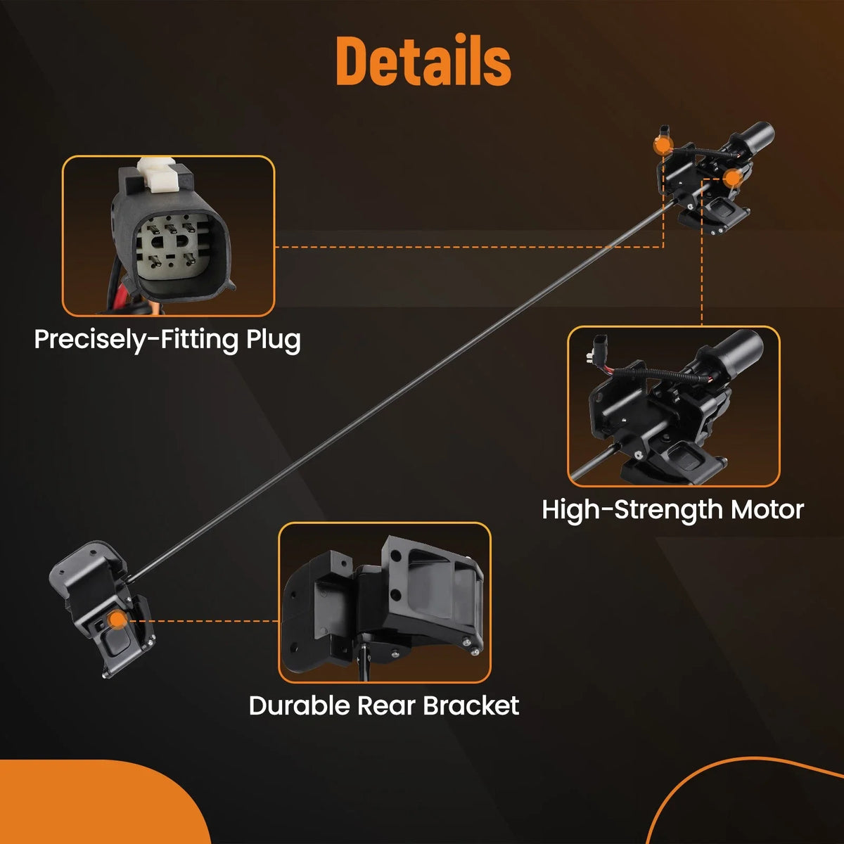 Left Motor for Power Running Board with Bracket - Ford Expedition 2015-2017