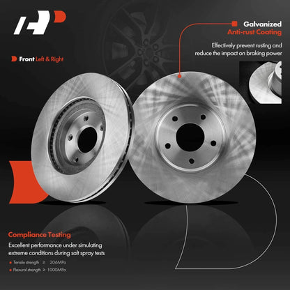 Disc Brake Rotors & Pads for 2009–2014 Nissan Maxima