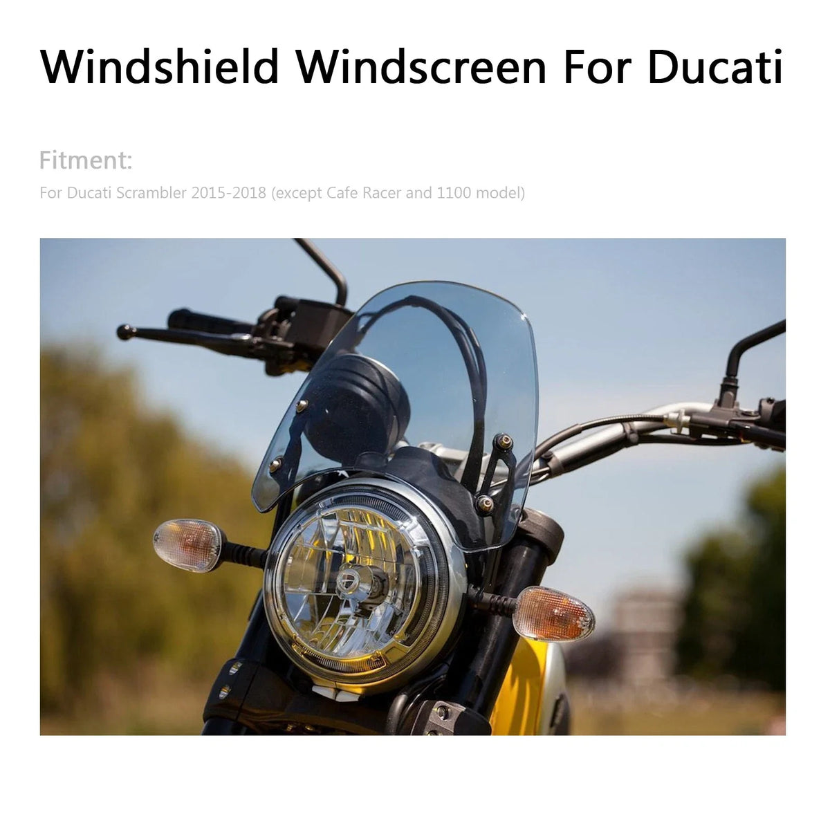 Wind Deflector Gray Finish for Ducati Scrambler 2015-2018