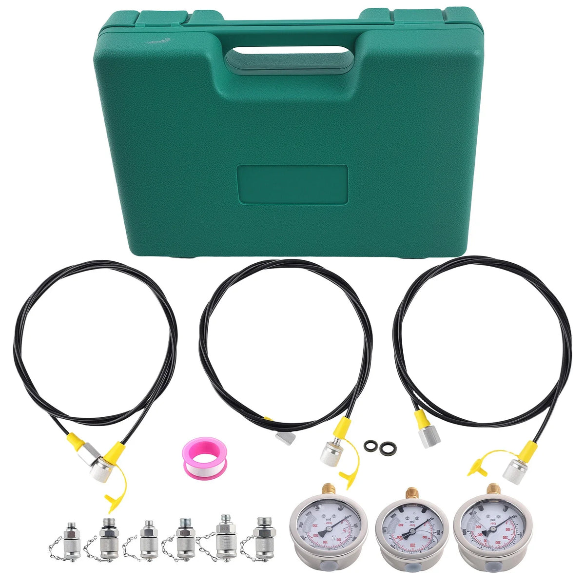 Hydraulic Pressure Testing Gauge Kit for Excavator