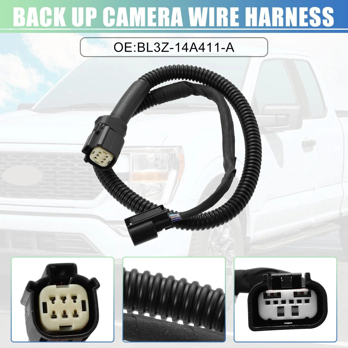 Rear View Back Up Camera Wire Harness BL3Z-14A411-A for Ford F-150 (2011–2014)