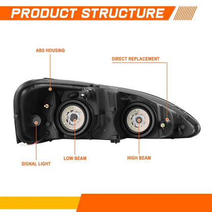 RGB Light Bar Headlights for Pontiac Grand Prix (2004-2008)