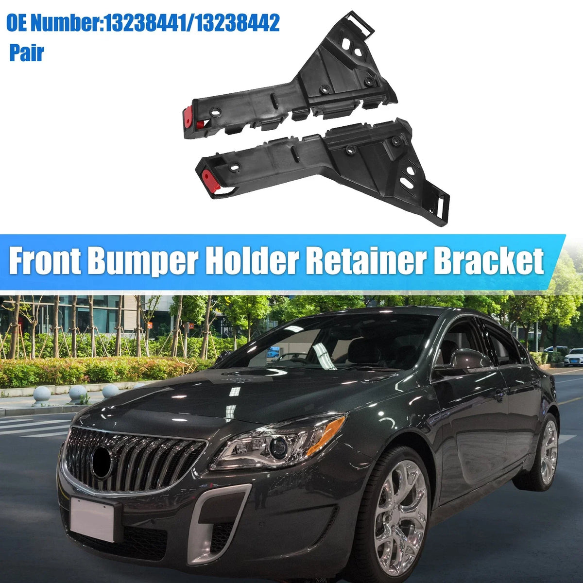 1 Pair Front Bumper Bracket for Buick Regal (No. 13238441/13238442)