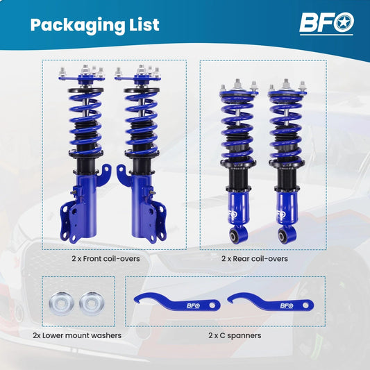 4X Coilovers Suspension Kit for Mitsubishi Lancer Sedan (2008–2016)