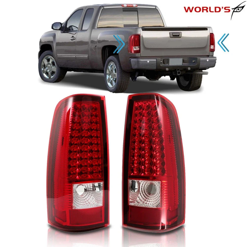 LED Tail Lights for Chevy Silverado 1500 2500 (2003–2006) Red Left+Right