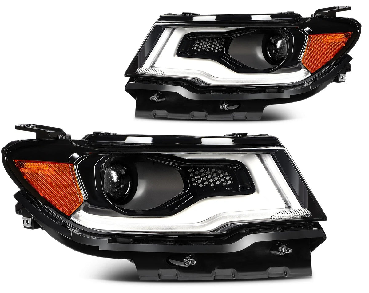 HID/Xenon LED DRL Projector Headlight Assembly for Jeep Compass 2017-2021
