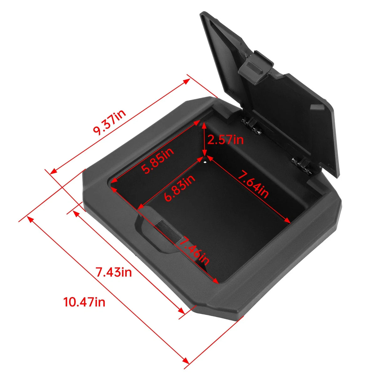Center Console Dash Storage Box for Polaris RZR Pro XP/Turbo R/Pro R (2020–2024)