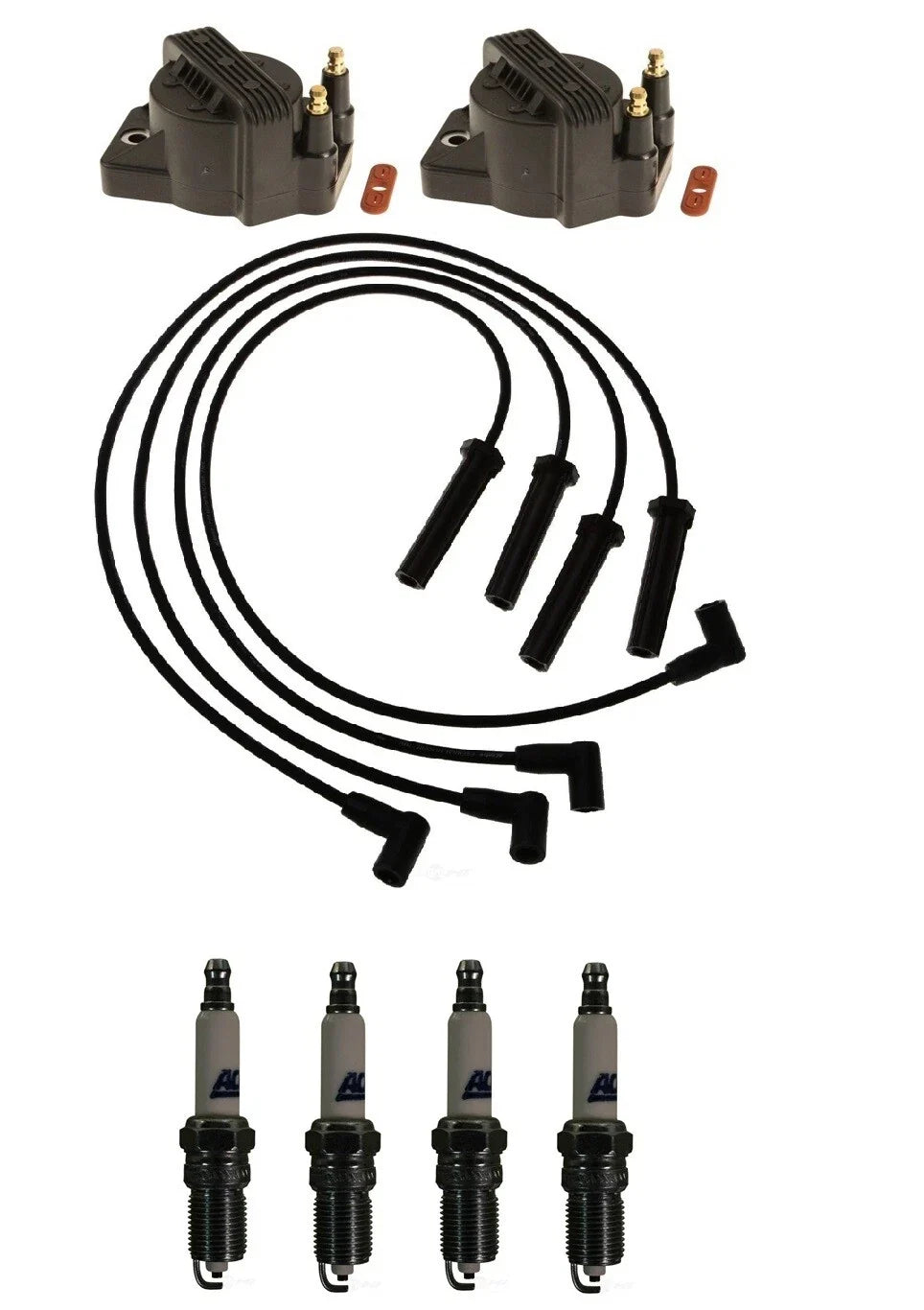 2X Ignition Wires Coils & 4 Spark Plugs Kit ACDelco for GMC Sonoma (1996–1997)