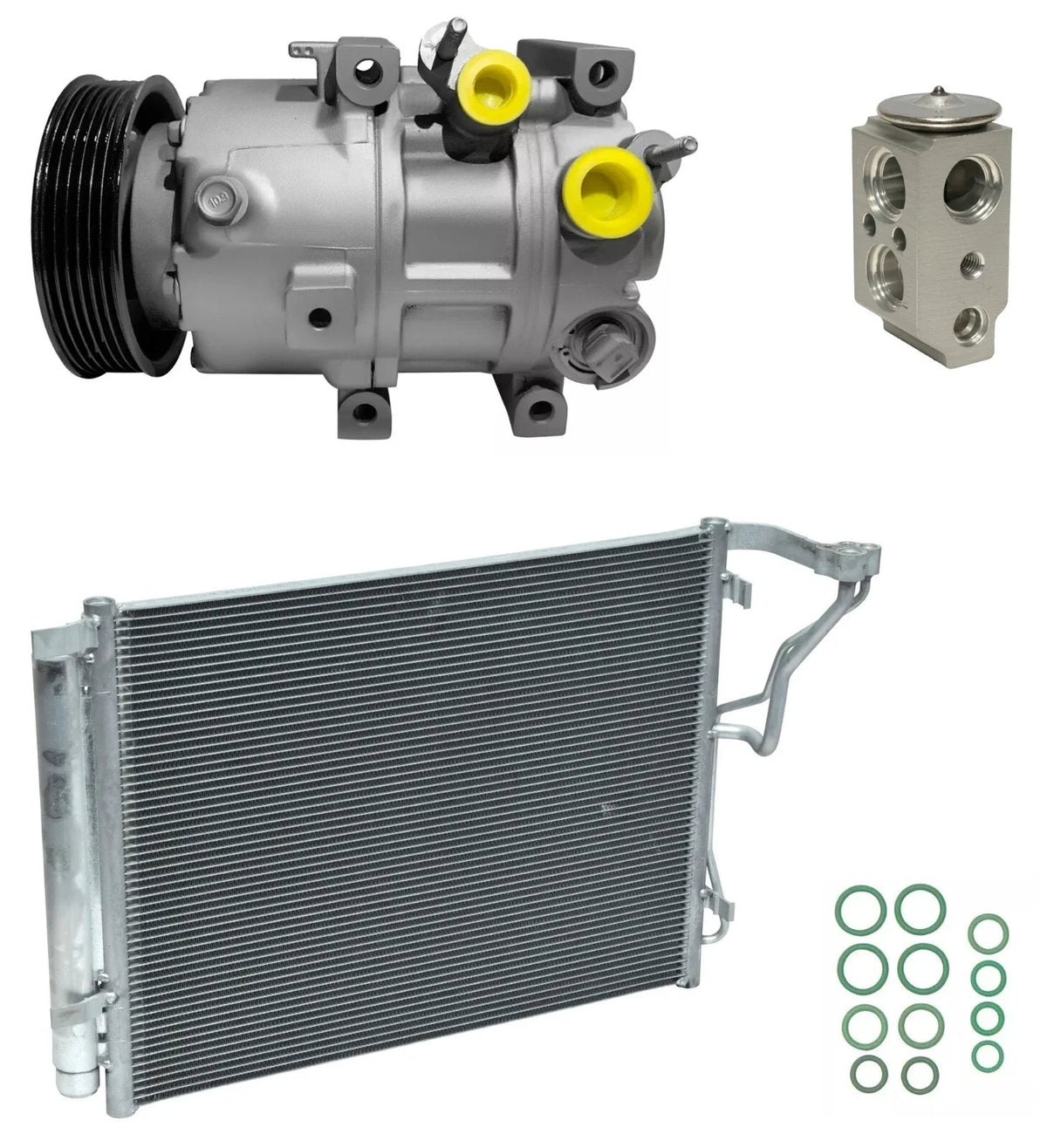 AC Compressor Kit With Condenser Replacement for Kia Optima 2.0L Turbo (2013–2015)