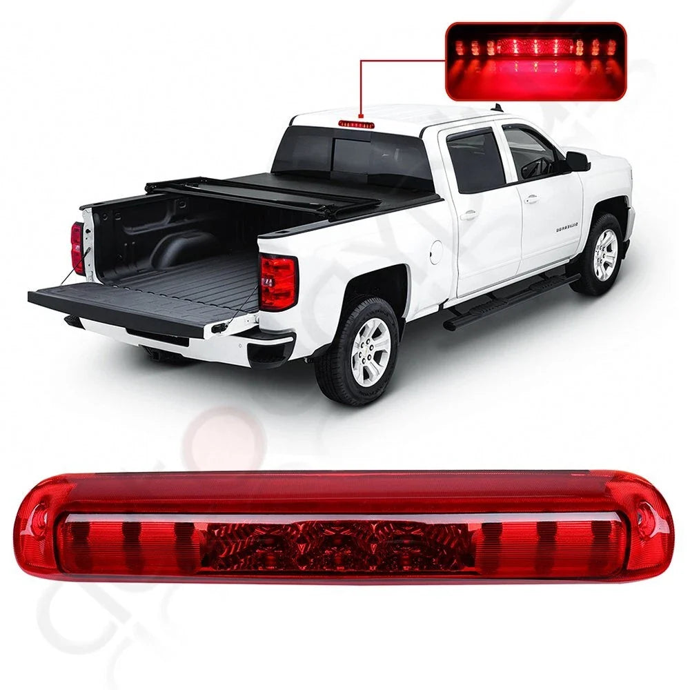 Chrome Red Third Brake Cargo Light for Chevy Silverado 1500/2500/3500 (2005–2007)
