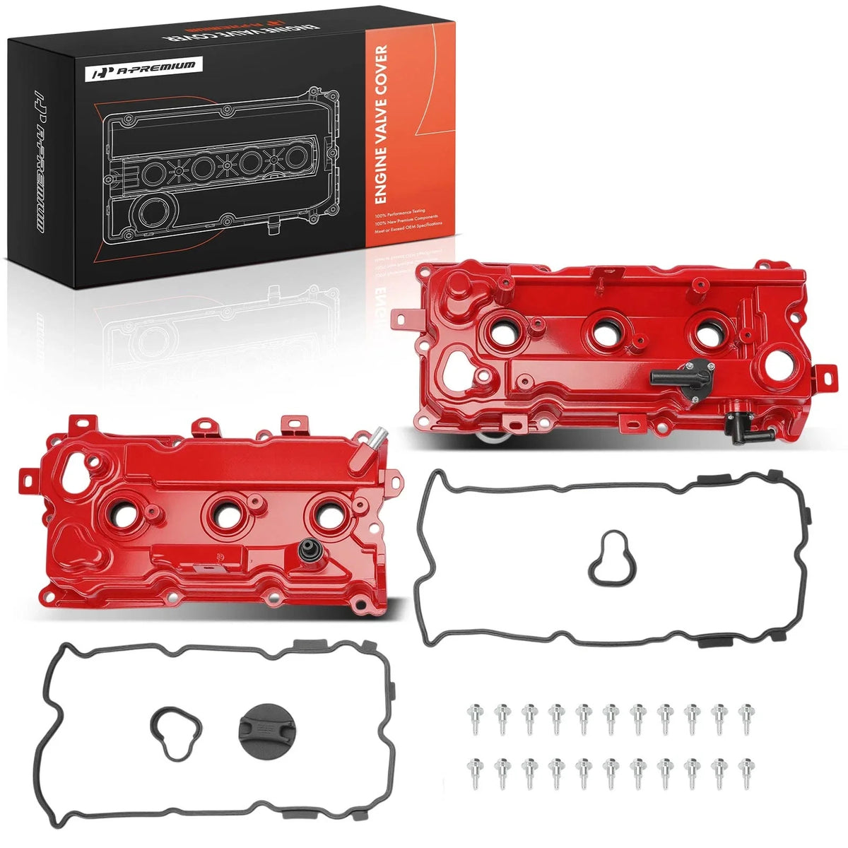 Red Engine Valve Cover with Gaskets & Cap for Nissan Murano (2003–2007)
