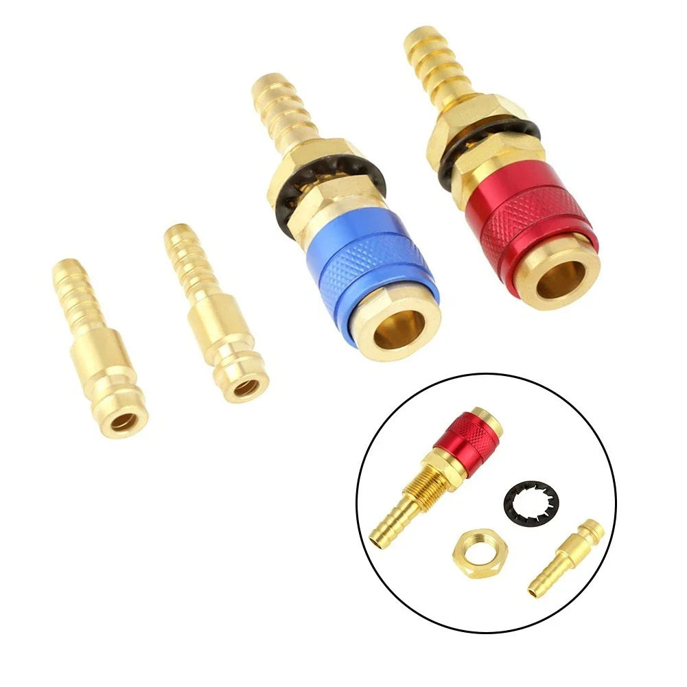 Quick Connector Set of 2 for TIG M8 Water and Gas Hoses